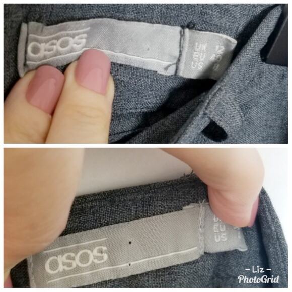 Asos | Gray Pencil Mid-Waist Skirt with Be… - Picture 4 of 4